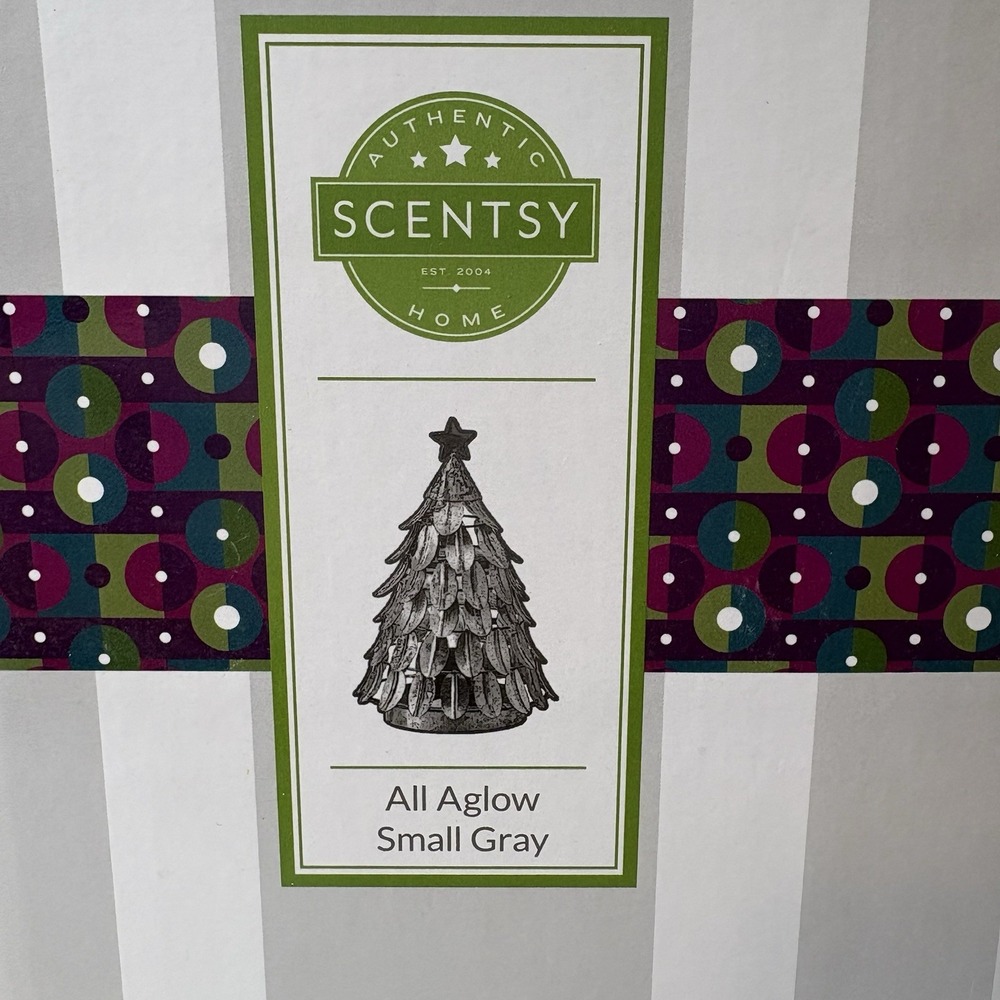 Scentsy All Aglow Small Gray Scented Wax Warmer New